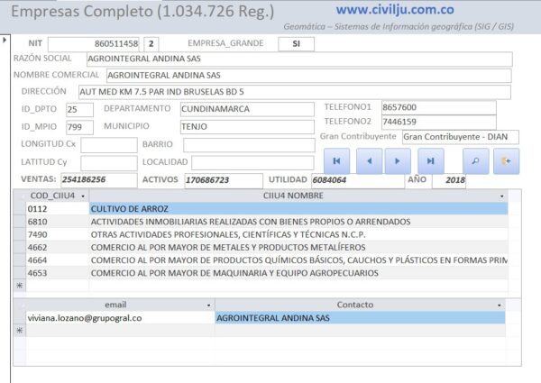 Listado y/o Base de datos DIRECTORIO EMPRESAS DE COLOMBIA VERSION MAYO 2024 - COMPLETA - Imagen 2